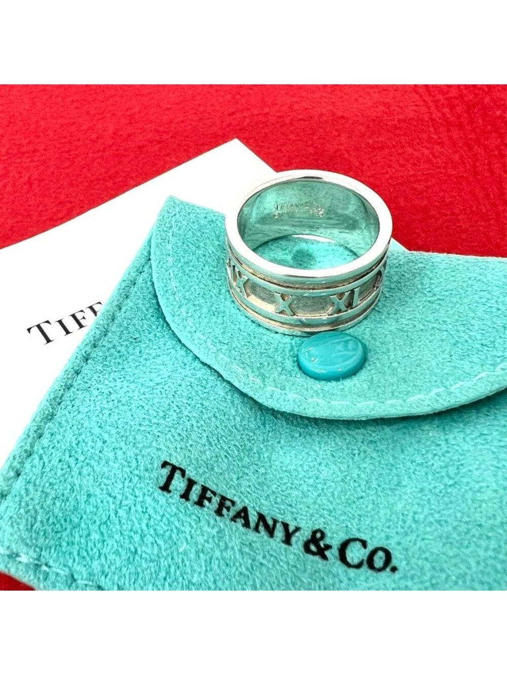 Tiffany & Co Vintage Atlas Ring 925 Sterling Silver